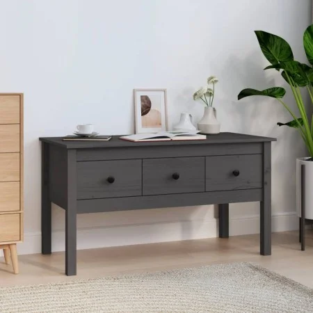 Solid gray pine wood coffee table 102x49x55 cm by vidaXL, Coffee table - Ref: Foro24-820943, Price: 119,51 €, Discount: %