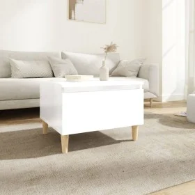 Beistelltisch aus glänzend weißem Sperrholz, 50 x 46 x 35 cm von vidaXL, Seitentische - Ref: Foro24-819504, Preis: 46,04 €, R...