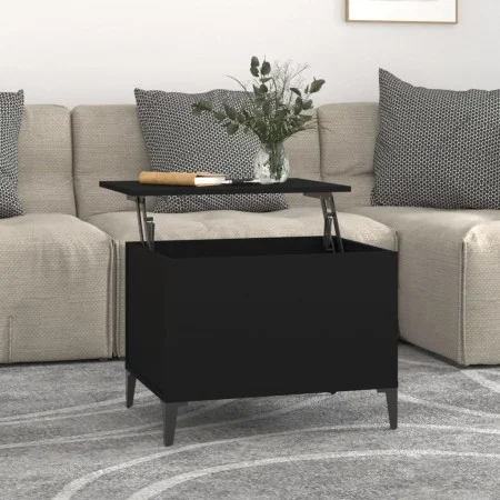 Mesa de centro madera contrachapada negro 60x44,5x45 cm de vidaXL, Mesas de centro - Ref: Foro24-819573, Precio: 64,83 €, Des...