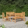 Juego de comedor para jardín 5 piezas madera maciza de teca