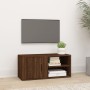 Mueble para TV madera contrachapada roble marrón 80x31,5x36 cm de vidaXL, Muebles TV - Ref: Foro24-819450, Precio: 45,45 €, D...