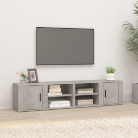 TV-Schrank 2 Einheiten betongraues Sperrholz 80x31,5x36cm von vidaXL, TV-Möbel - Ref: Foro24-819445, Preis: 72,48 €, Rabatt: %