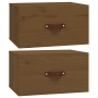Wand-Nachttisch 2 Stück honigbraun 40x29,5x22 cm von vidaXL, Schließfächer und Lagerschränke - Ref: Foro24-820993, Preis: 50,...