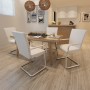 Sillas voladizas de comedor 4 unidades cuero sintético blanco de vidaXL, Sillas de comedor - Ref: Foro24-270163, Precio: 325,...