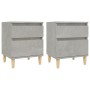Bedside tables 2 units concrete gray 40x35x50 cm by vidaXL, Lockers and storage cabinets - Ref: Foro24-821835, Price: 85,70 €...