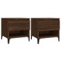 Beistelltische 2 Einheiten braunes Eichensperrholz 50x46x50 cm von vidaXL, Seitentische - Ref: Foro24-819563, Preis: 79,87 €,...