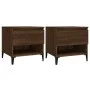 Side tables 2 units brown oak plywood 50x46x50 cm by vidaXL, Side tables - Ref: Foro24-819563, Price: 79,05 €, Discount: %