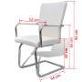 Sillas voladizas de comedor 4 unidades cuero sintético blanco de vidaXL, Sillas de comedor - Ref: Foro24-270163, Precio: 325,...