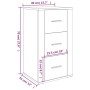Sideboard aus geräuchertem Eichensperrholz, 40 x 33 x 70 cm von vidaXL, Sideboards - Ref: Foro24-819425, Preis: 72,72 €, Raba...