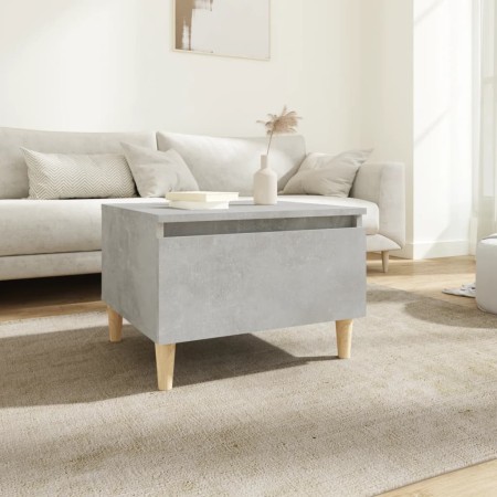 Beistelltisch aus betongrauem Sperrholz, 50 x 46 x 35 cm von vidaXL, Seitentische - Ref: Foro24-819508, Preis: 42,56 €, Rabat...