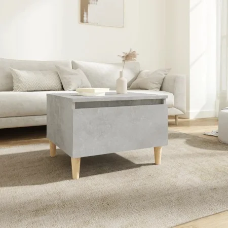 Mesa auxiliar de madera contrachapada gris hormigón 50x46x35 cm de vidaXL, Mesas auxiliares - Ref: Foro24-819508, Precio: 42,...