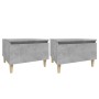 Side tables 2 units concrete gray plywood 50x46x35 cm by vidaXL, Side tables - Ref: Foro24-819509, Price: 73,64 €, Discount: %