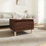 Mesa auxiliar madera contrachapada roble marrón 50x46x35 cm de vidaXL, Mesas auxiliares - Ref: Foro24-819514, Precio: 38,18 €
