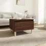 Mesa auxiliar madera contrachapada roble marrón 50x46x35 cm de vidaXL, Mesas auxiliares - Ref: Foro24-819514, Precio: 32,00 €...