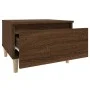 Mesa auxiliar madera contrachapada roble marrón 50x46x35 cm de vidaXL, Mesas auxiliares - Ref: Foro24-819514, Precio: 32,00 €...