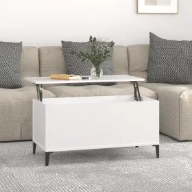 Couchtisch aus weißem Sperrholz, 90 x 44,5 x 45 cm von vidaXL, Couchtisch - Ref: Foro24-819588, Preis: 60,48 €, Rabatt: %