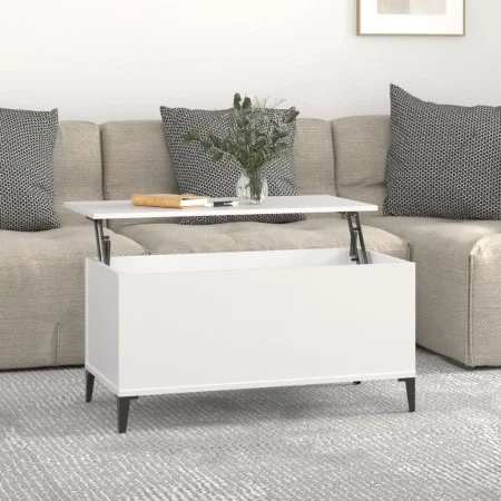 Couchtisch aus weißem Sperrholz, 90 x 44,5 x 45 cm von vidaXL, Couchtisch - Ref: Foro24-819588, Preis: 60,48 €, Rabatt: %