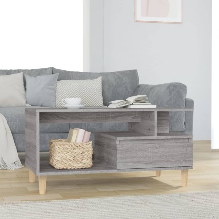 Mesa de centro madera contrachapada gris Sonoma 90x49x45 cm de vidaXL, Mesas de centro - Ref: Foro24-819618, Precio: 64,37 €,...