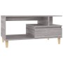 Mesa de centro madera contrachapada gris Sonoma 90x49x45 cm de vidaXL, Mesas de centro - Ref: Foro24-819618, Precio: 64,37 €,...