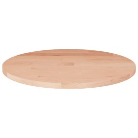 Superficie de mesa redonda madera de roble sin tra