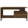 Mesa de centro madera contrachapada roble marrón 90x49x45 cm de vidaXL, Mesas de centro - Ref: Foro24-819627, Precio: 72,55 €
