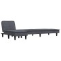 Sofá cama en forma de L terciopelo gris oscuro 255x140x70 cm