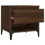 Mesa auxiliar madera contrachapada roble marrón 50x46x50 cm de vidaXL, Mesas auxiliares - Ref: Foro24-819562, Precio: 54,34 €...