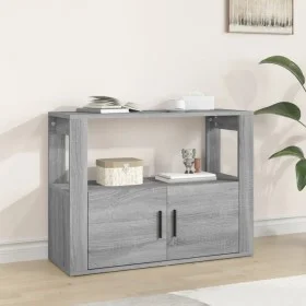 Sonoma graues Sperrholz-Sideboard 80x30x60 cm von vidaXL, Sideboards - Ref: Foro24-819458, Preis: 60,50 €, Rabatt: %