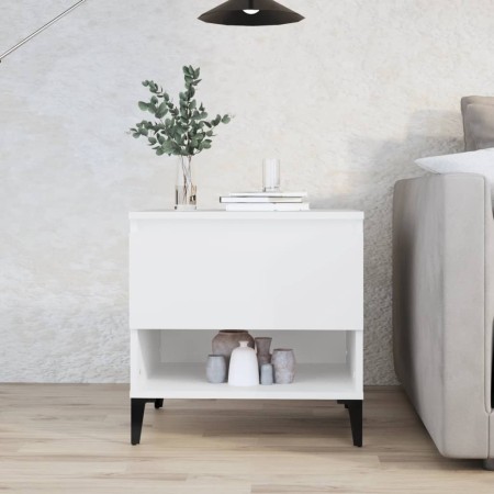 Mesa auxiliar madera contrachapada blanco 50x46x50 cm de vidaXL, Mesas auxiliares - Ref: Foro24-819548, Precio: 47,75 €, Desc...