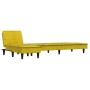Sofá cama en forma de L terciopelo amarillo 255x140x70 cm