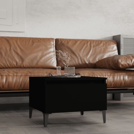 Mesa auxiliar de madera contrachapada negro 50x46x35 cm de vidaXL, Mesas auxiliares - Ref: Foro24-819518, Precio: 46,38 €, De...