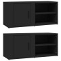 TV-Möbel 2 Stück Sperrholz schwarz 80x31,5x36 cm von vidaXL, TV-Möbel - Ref: Foro24-819439, Preis: 77,92 €, Rabatt: %