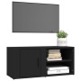 TV-Möbel 2 Stück Sperrholz schwarz 80x31,5x36 cm von vidaXL, TV-Möbel - Ref: Foro24-819439, Preis: 77,92 €, Rabatt: %