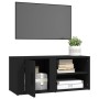 TV-Möbel 2 Stück Sperrholz schwarz 80x31,5x36 cm von vidaXL, TV-Möbel - Ref: Foro24-819439, Preis: 77,92 €, Rabatt: %