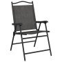 Sillas de jardín plegables 4 uds acero y textileno gris melange