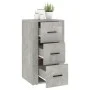 Concrete gray plywood sideboard 40x33x70 cm by vidaXL, Sideboards - Ref: Foro24-819424, Price: 60,40 €, Discount: %