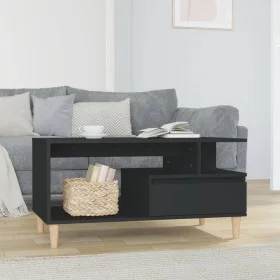 Couchtisch aus schwarzem Sperrholz, 90 x 49 x 45 cm von vidaXL, Couchtisch - Ref: Foro24-819613, Preis: 59,98 €, Rabatt: %