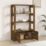 Aparador madera contrachapada roble ahumado 80x30x119,5 cm de vidaXL, Aparadores - Ref: Foro24-819473, Precio: 82,43 €, Descu...