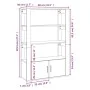 Sideboard aus geräuchertem Eichensperrholz, 80 x 30 x 119,5 cm von vidaXL, Sideboards - Ref: Foro24-819473, Preis: 78,87 €, R...