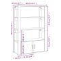 Sideboard aus geräuchertem Eichensperrholz, 80 x 30 x 119,5 cm von vidaXL, Sideboards - Ref: Foro24-819473, Preis: 79,94 €, R...