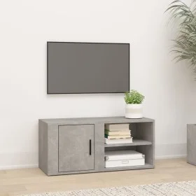 Concrete gray plywood TV cabinet 80x31.5x36 cm by vidaXL, TV Furniture - Ref: Foro24-819444, Price: 42,37 €, Discount: %
