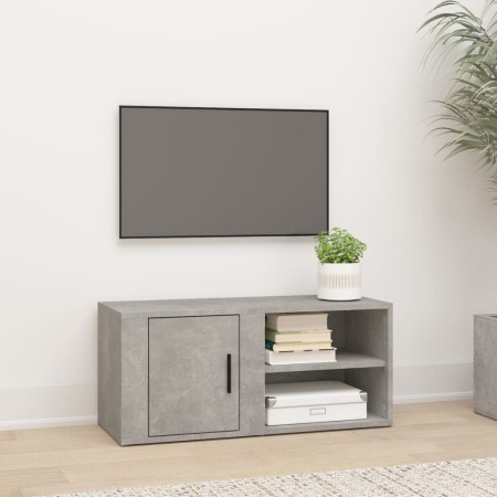 Mueble para TV madera contrachapada gris hormigón 80x31,5x36 cm de vidaXL, Muebles TV - Ref: Foro24-819444, Precio: 41,32 €