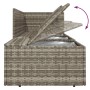 Set de muebles de jardín 5 pzas y cojines ratán sintético gris