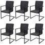 Cantilever dining chairs 6 units black synthetic leather by vidaXL, dining chairs - Ref: Foro24-272416, Price: 646,82 €, Disc...