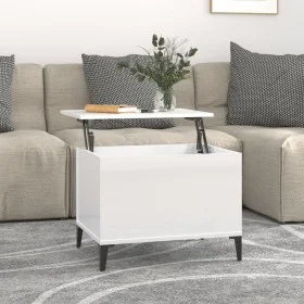 Couchtisch aus glänzend weißem Sperrholz, 60 x 44,5 x 45 cm von vidaXL, Couchtisch - Ref: Foro24-819574, Preis: 62,91 €, Raba...