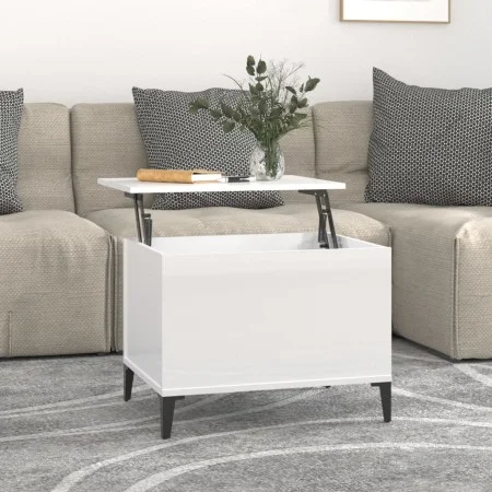 Glossy white plywood coffee table 60x44.5x45 cm by vidaXL, Coffee table - Ref: Foro24-819574, Price: 62,59 €, Discount: %