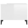 Couchtisch aus glänzend weißem Sperrholz, 60 x 44,5 x 45 cm von vidaXL, Couchtisch - Ref: Foro24-819574, Preis: 63,39 €, Raba...