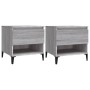 Beistelltische 2 Einheiten graues Sonoma-Sperrholz 50x46x50 cm von vidaXL, Seitentische - Ref: Foro24-819561, Preis: 80,01 €,...