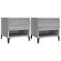 Side tables 2 units gray Sonoma plywood 50x46x50 cm by vidaXL, Side tables - Ref: Foro24-819561, Price: 79,19 €, Discount: %