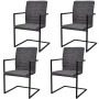 Cantilever dining chairs 4 units gray synthetic leather by vidaXL, dining chairs - Ref: Foro24-272417, Price: 374,14 €, Disco...